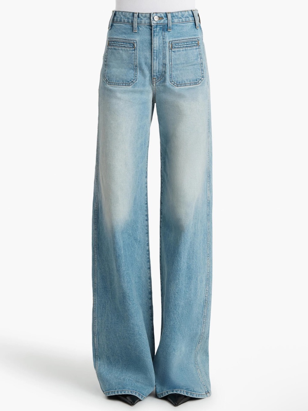 KHAITE Best-Selling High-Waist Wide Leg Delmonico Jeans in Bomont 26 NWT $720!!